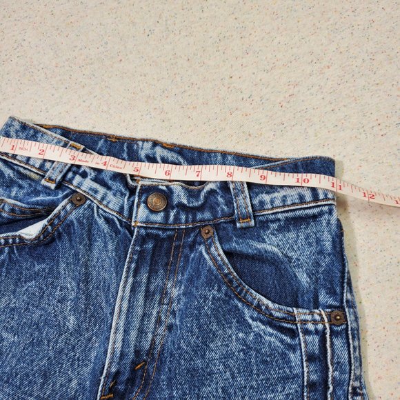 Vintage Levi's Acid Wash Tapered Leg Jeans kids 10 SLIM - Picture 8 of 10